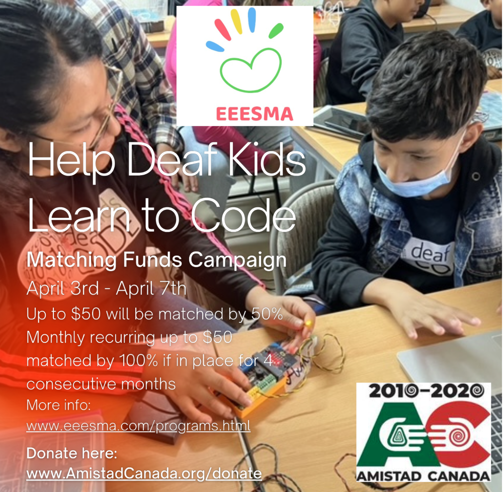 EEESMA Help Deaf Kids Learn to Code Matching Funds Campaign